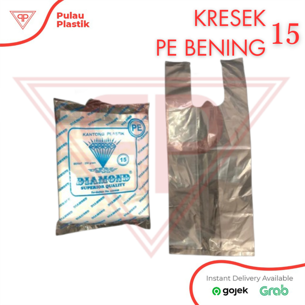 Kantong Kresek Bening 15, 24 Diamond / Pe Kresek Bening Diamond / Kantong Kresek Transparant uk 24
