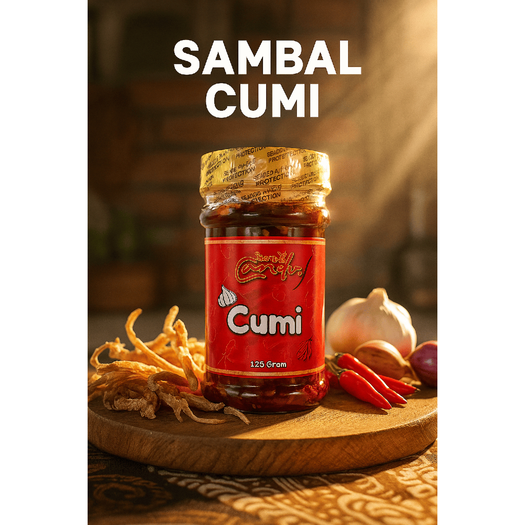 

Sambal cumi asin pedas manis murah nikmat isi 135gr isian full cumi