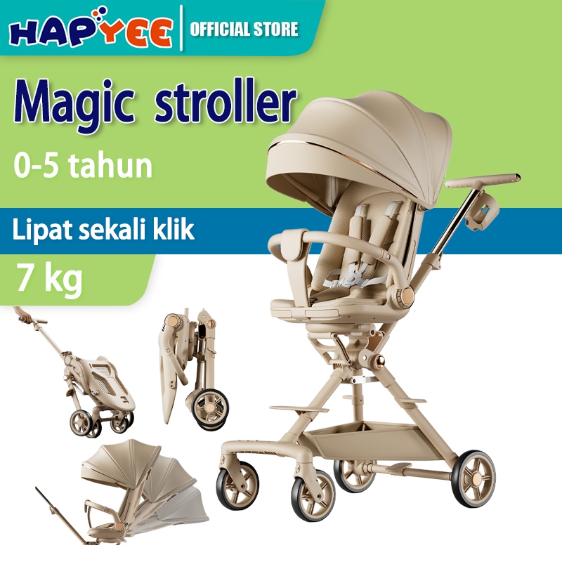 HAPYEE  Stroller Bayi Kereta Dorong Bayi 2 Arah Traveling Dilipat