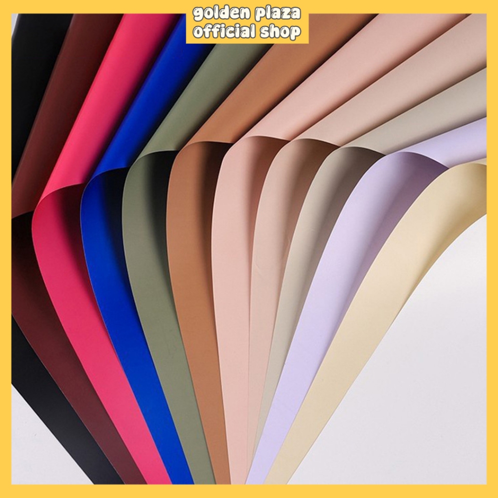 

Kertas Buket Bunga Cellophane ColorFlower Wrapping Paper Cellophane Waterproof Solid Full Color KB6309