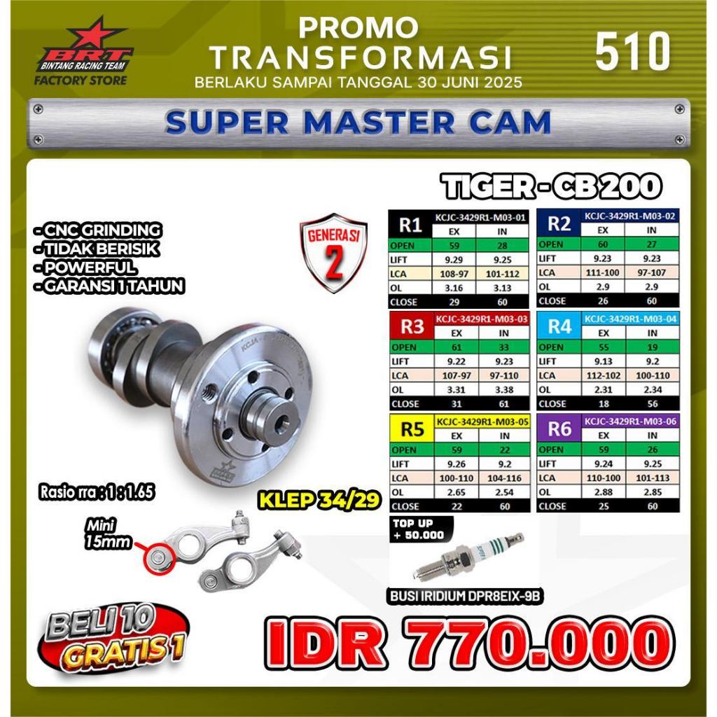 SUPER MASTER CAM TIGER - CB200 KLEP 34/29