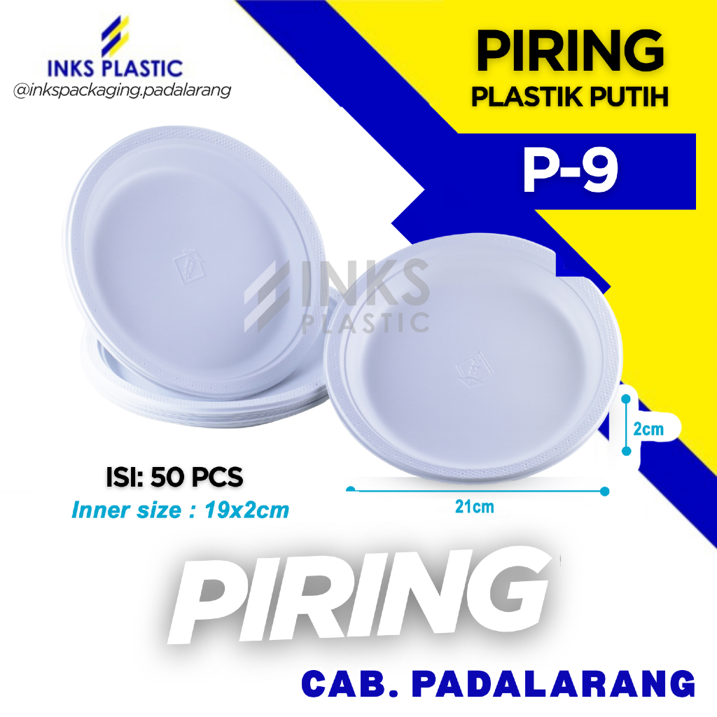PIRING PLASTIK PUTIH P-9