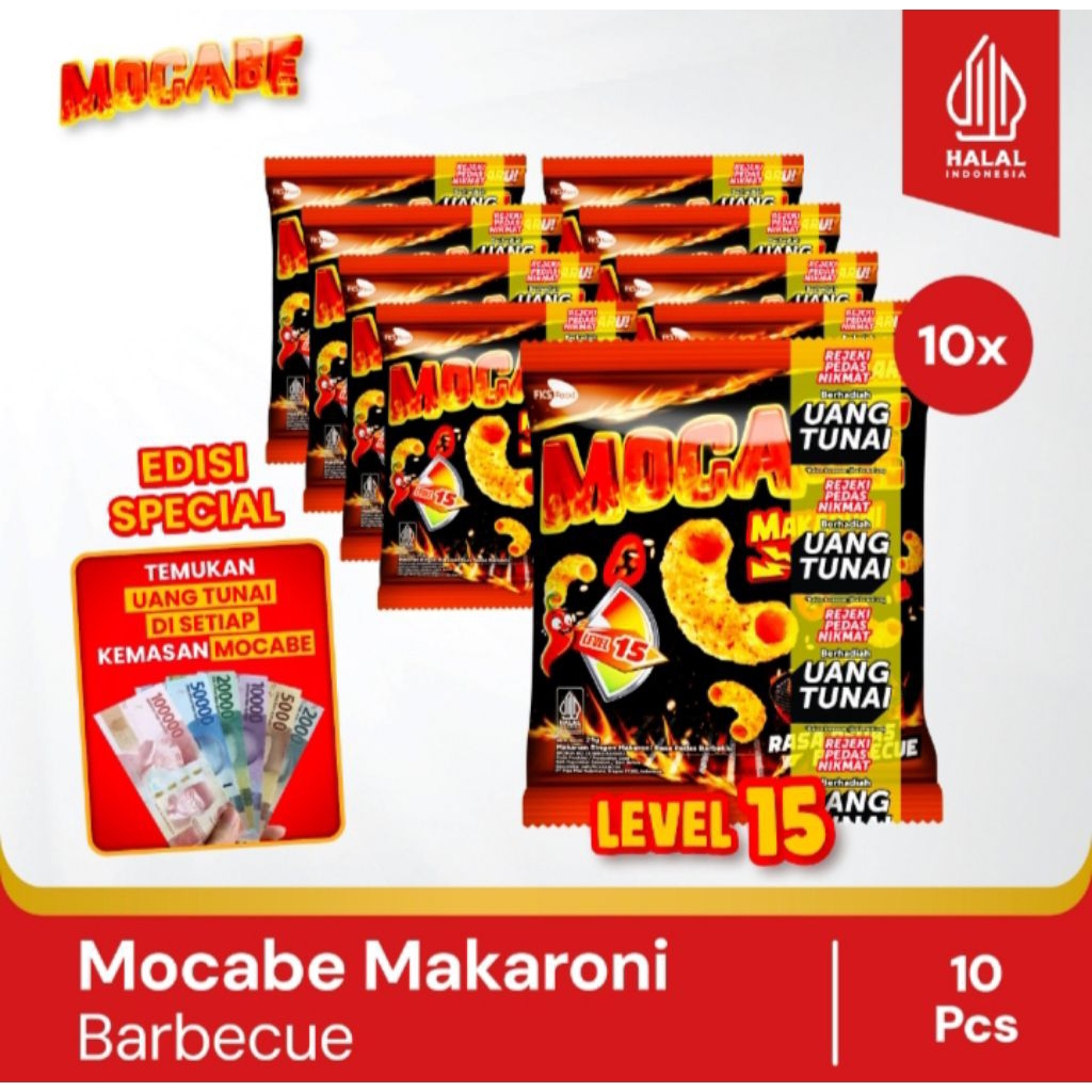 

FKS FOOD || Mocabe - Barbeque - Small Pack - 1 renceng (10 pcs) - 24 gr