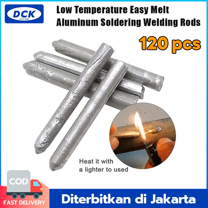 DCK 120 Pcs Batang Las Timah Bakar Korek Api Tambal Timah Bakar Stik Lilin Solder Suhu Rendah kawat