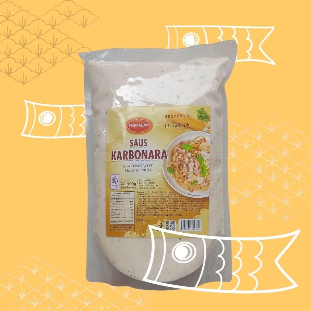 

Saus Karbonara Prima Agung | Bursting with Herb and Spices 1 kg, 250gr-500gr