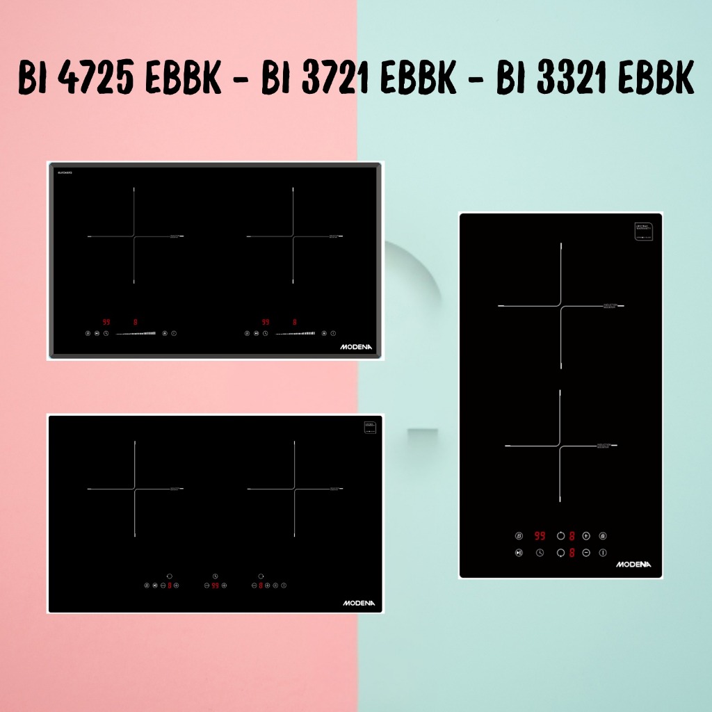 MODENA Kompor Induksi Listrik 2 Tungku - BI 4725 EBBK - BI 3721 EBBK & BI 3321 EBBK