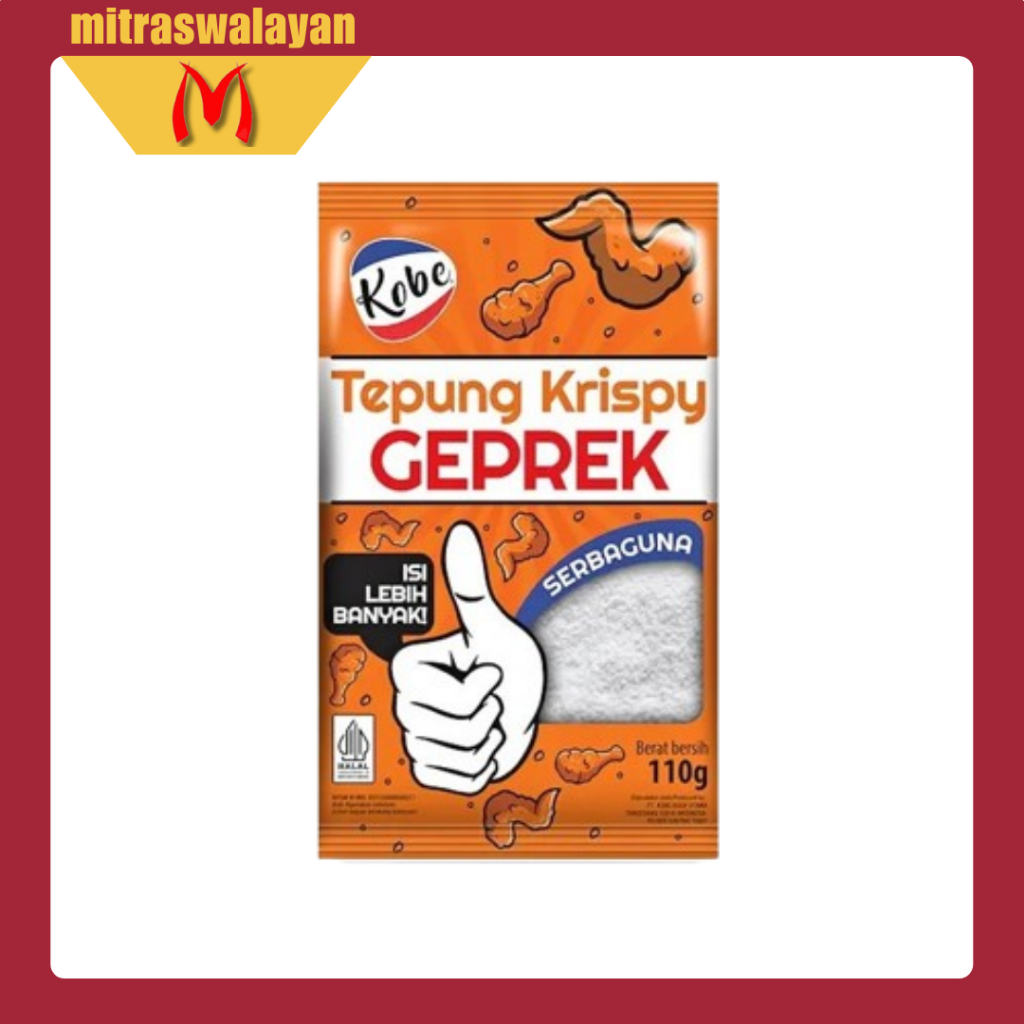 

KOBE Tepung Krispy Geprek Kemasan 110 gr