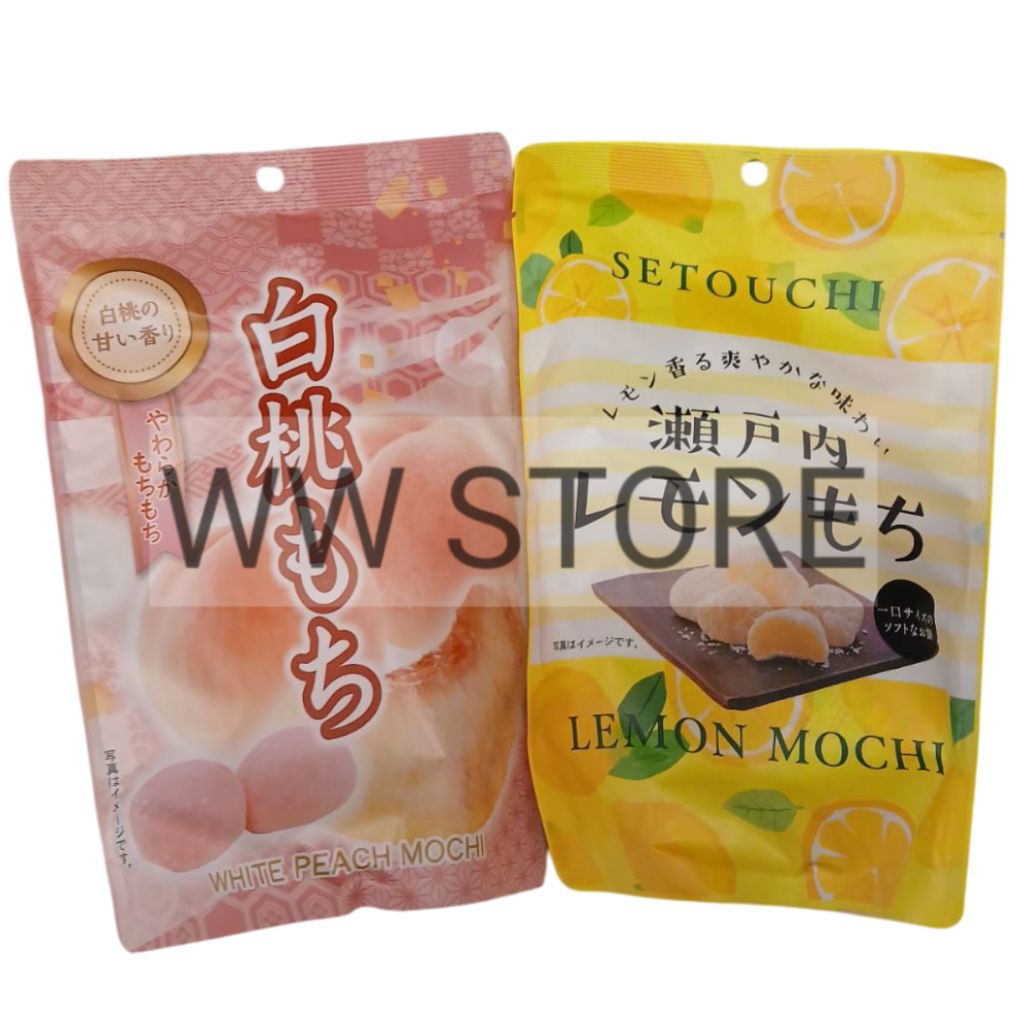 

Kue beras ketan rasa buah persik Jepang Japan SEIKI SETOUCHI WHITE PEACH LEMON MOCHI 130g