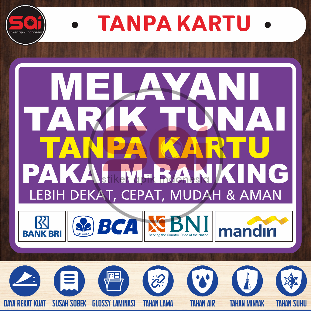 

stiker vinyl anti air MELAYANI TARTUN laminasi glossy