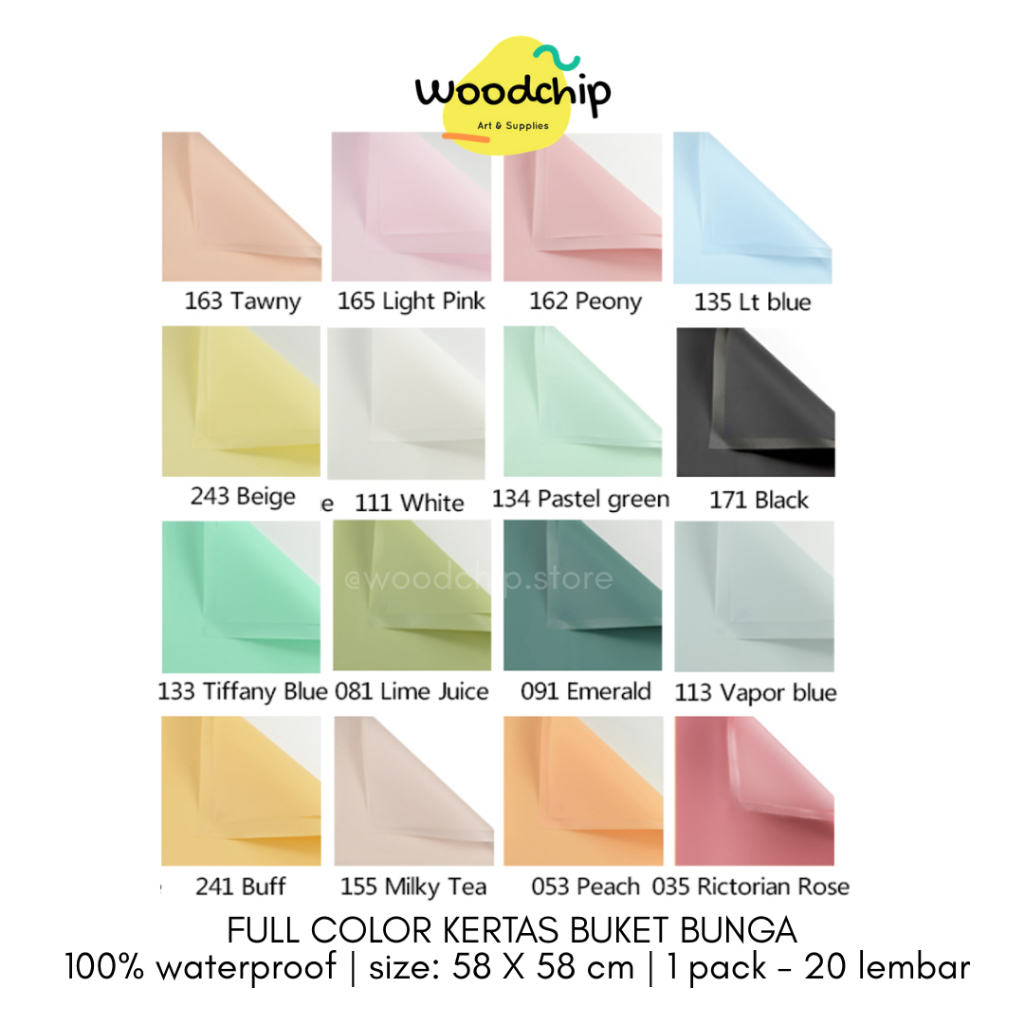 

[LEMBARAN] Full Color Cellophane (1) KERTAS BUKET BUNGA - KERTAS KADO - WRAPPING PAPER - SAMPUL BUKU