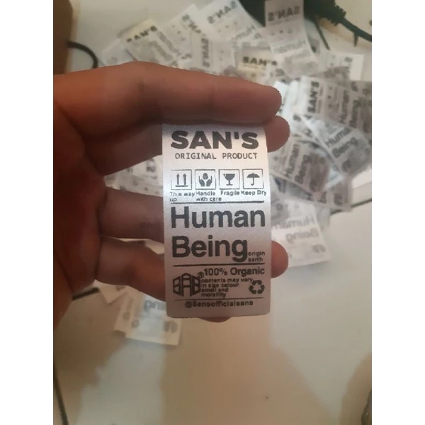 

label satin hitam premium tebal lebar 3,8cm minimal 500pcs