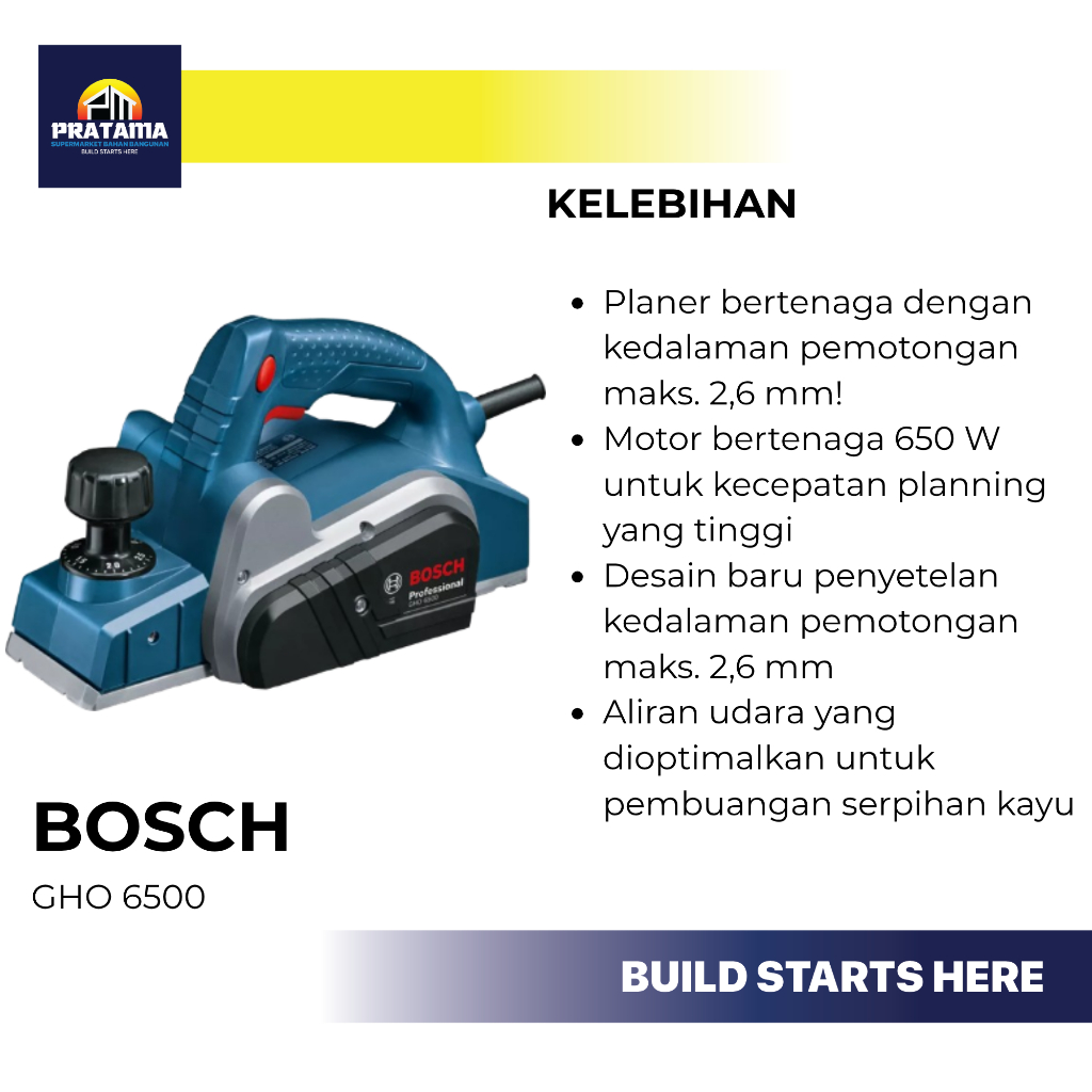 BOSCH GHO6500 Mesin Planer Kayu – Ketam Listrik Profesional