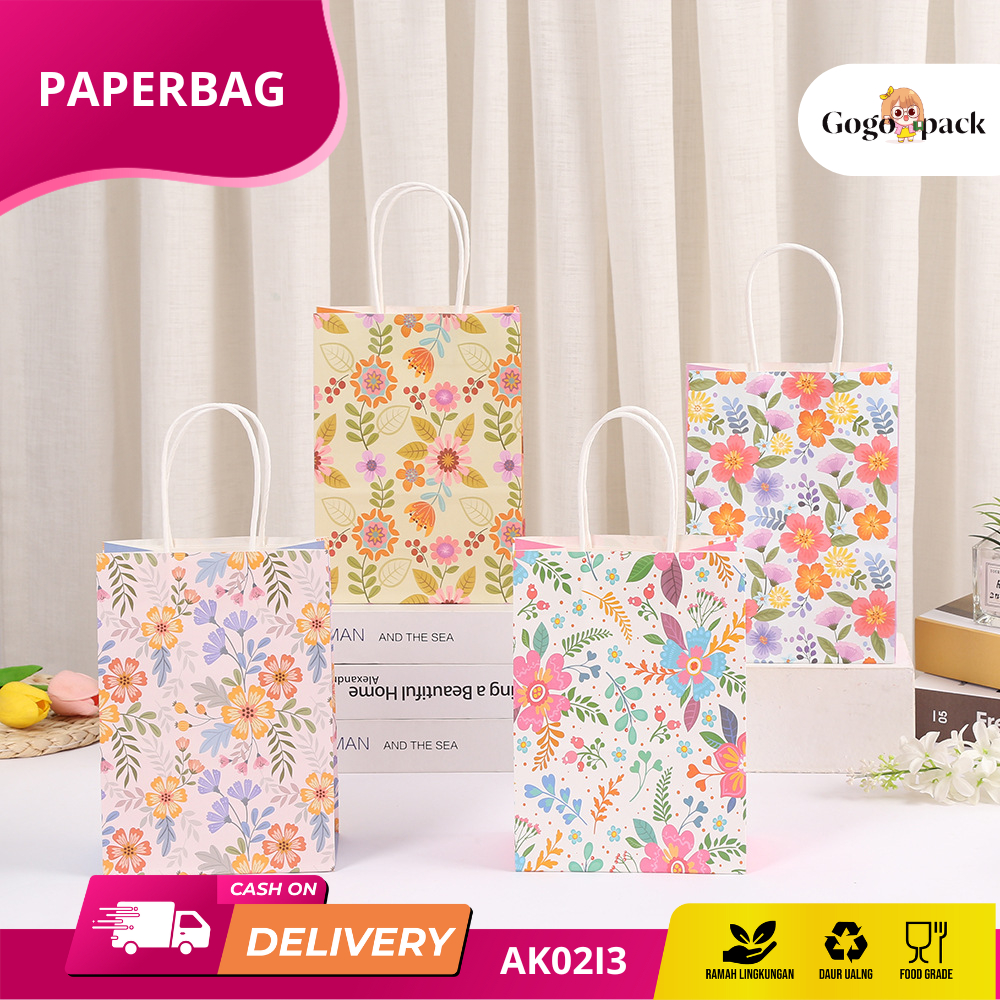 

Paper Bag Kraft / Paper bag Ultah / Paper Bag Marmer / Tas Kado Ultah / Goodiebag Ultah / Paper Bag Motif I AK02-AK04