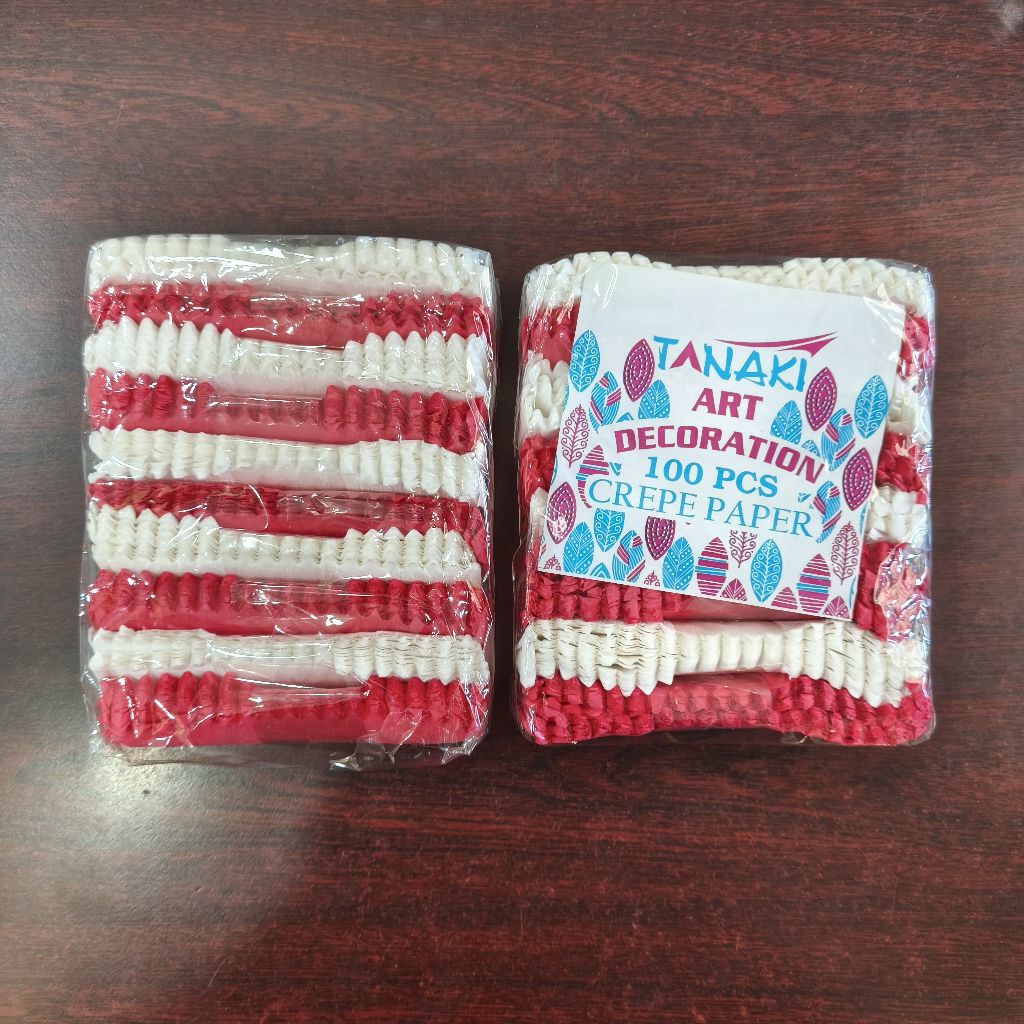 

Kertas Krep / Crepe Paper Dekorasi Merah Putih Kemerdekaan ( 1 Pack 100 Lembar ) Tanaki