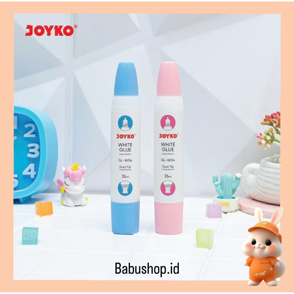 

BBS Lem Putih Serbaguna JOYKO GL-W04 Dual Tip Kertas Karton Ala FOX Stik 35 ml / Glue Joyko / Lem warna lucu