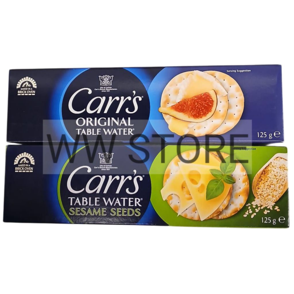 

Biskuit krekers kreker kraker krakers rasa wijen asli Carr's Carr Carrs ORIGINAL TABLE WATER SESAME SEEDS Cracker Crackers 125g