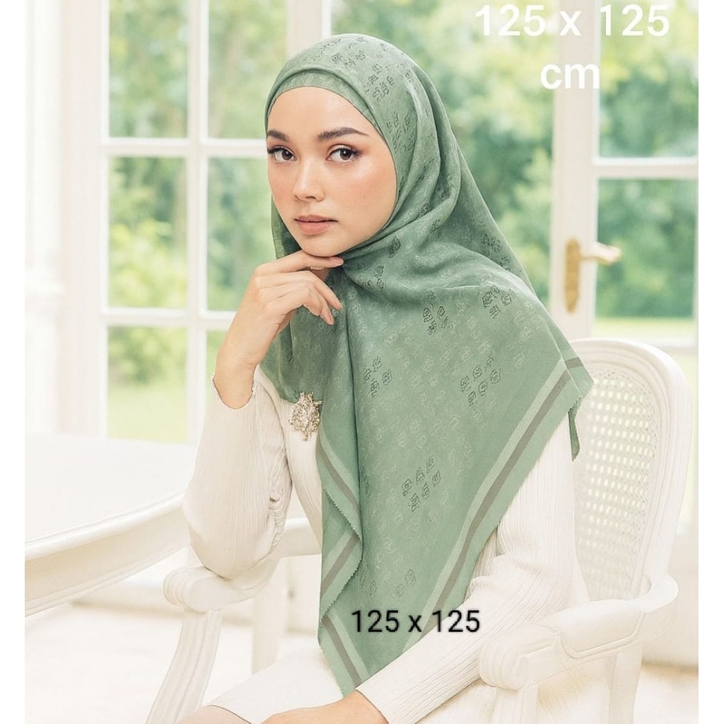 PROMO / SYARI MARZAA SAGE / JILBAB VOAL PREMIUM / GROSIR HIJAB / HIJAB SEGI EMPAT / VOAL MOTIF PREMI