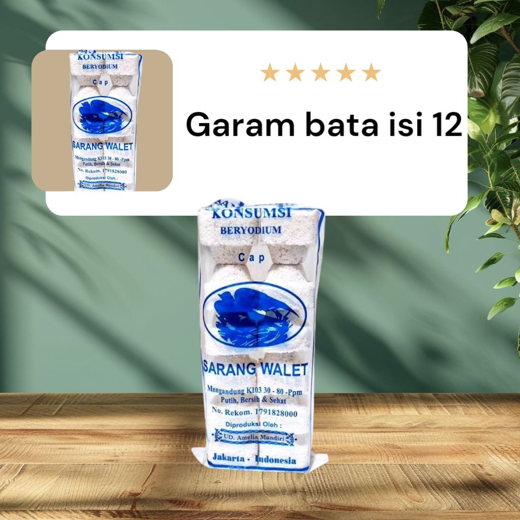 

Garam bata/Garam Briket Beryodium pack isi 12pcs 600 gram