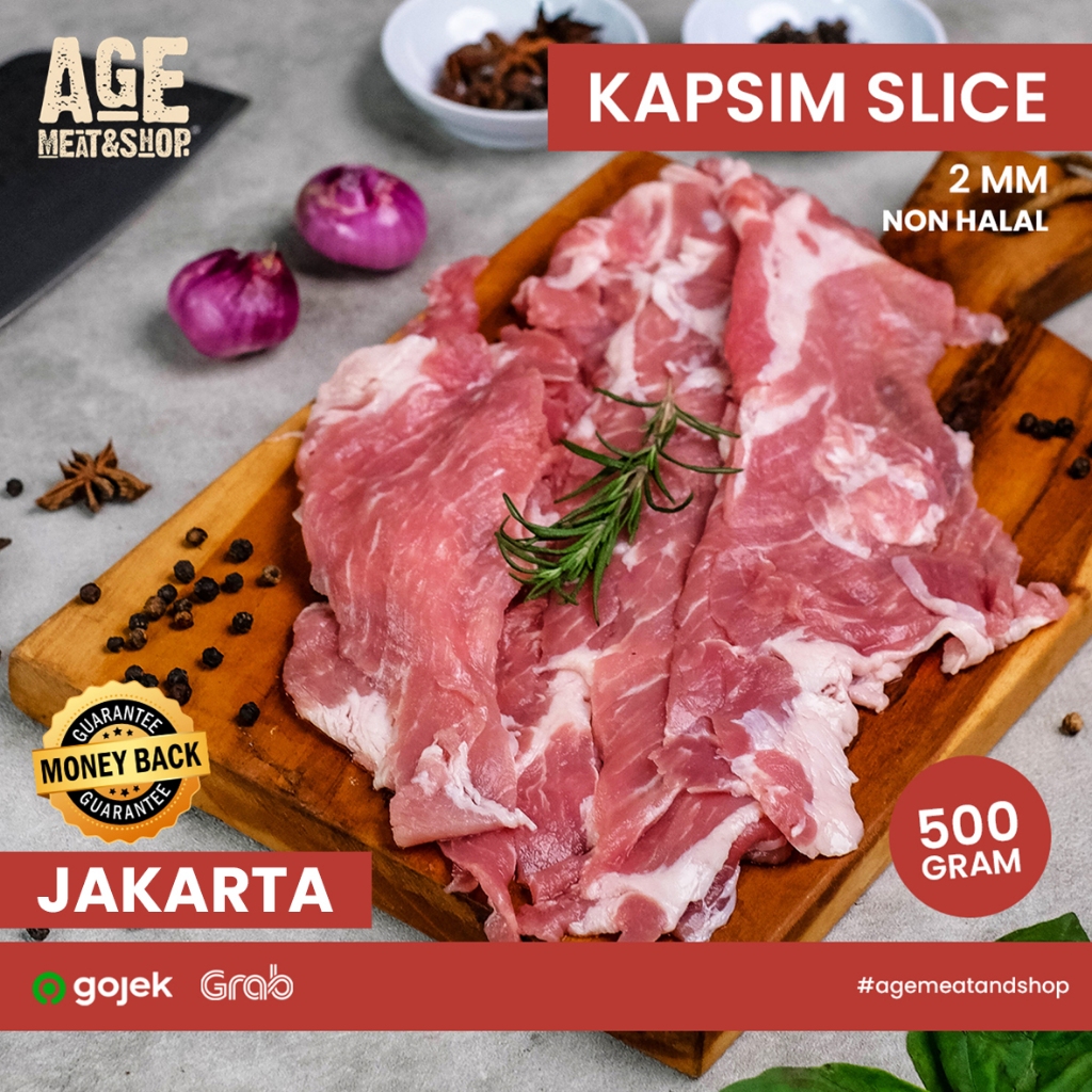 

Daging Babi Kapsim Slice 500 Gram Frozen