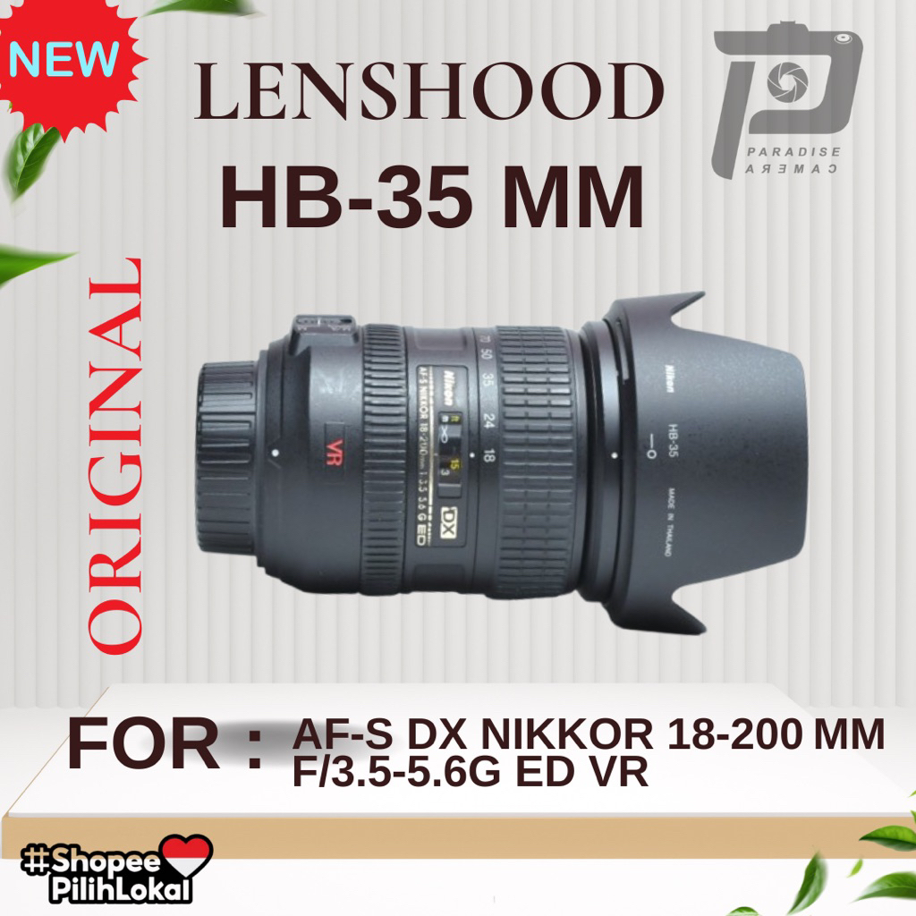 Lenshood Lensa HB-35 For Nikon 18-200 MM New