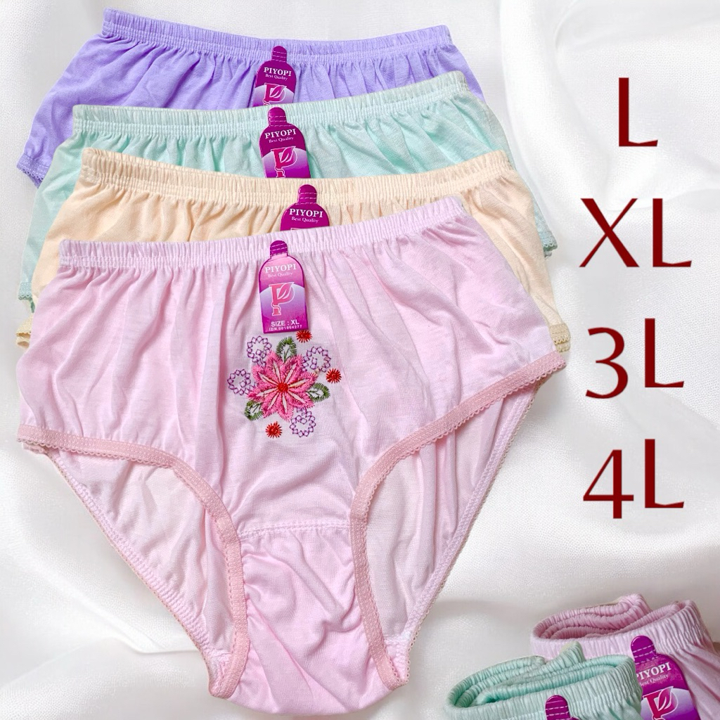 Celana Dalam Wanita Bordir Bunga JUMBO CD Wanita Polos Bordir CD Ibu  Hamil Ecer XXXL XXL XL L