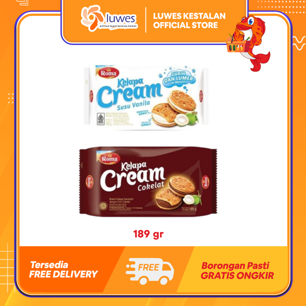

Biskuit Roma Kelapa Cream 189 gram