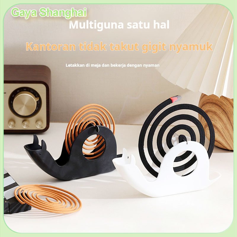 Rak obat nyamuk bakar siput kuno kreatif rumah tangga luar ruangan nampan obat nyamuk bakar plastik 