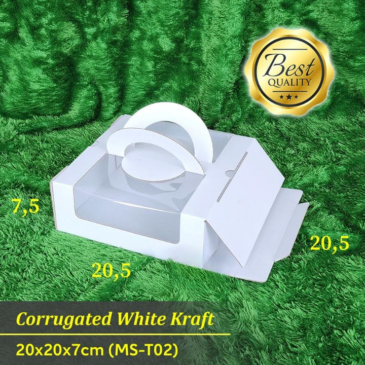 

(10 Pcs)Kotak Cake Marmer Packaging 20x20x7cm Box Kue Tart Mini Dus Hampers Kado