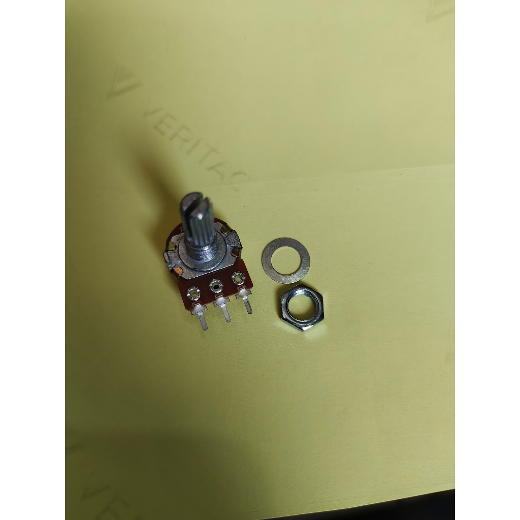 POTENSIO mono STEREO 500K lengkap Mur dan ring nya