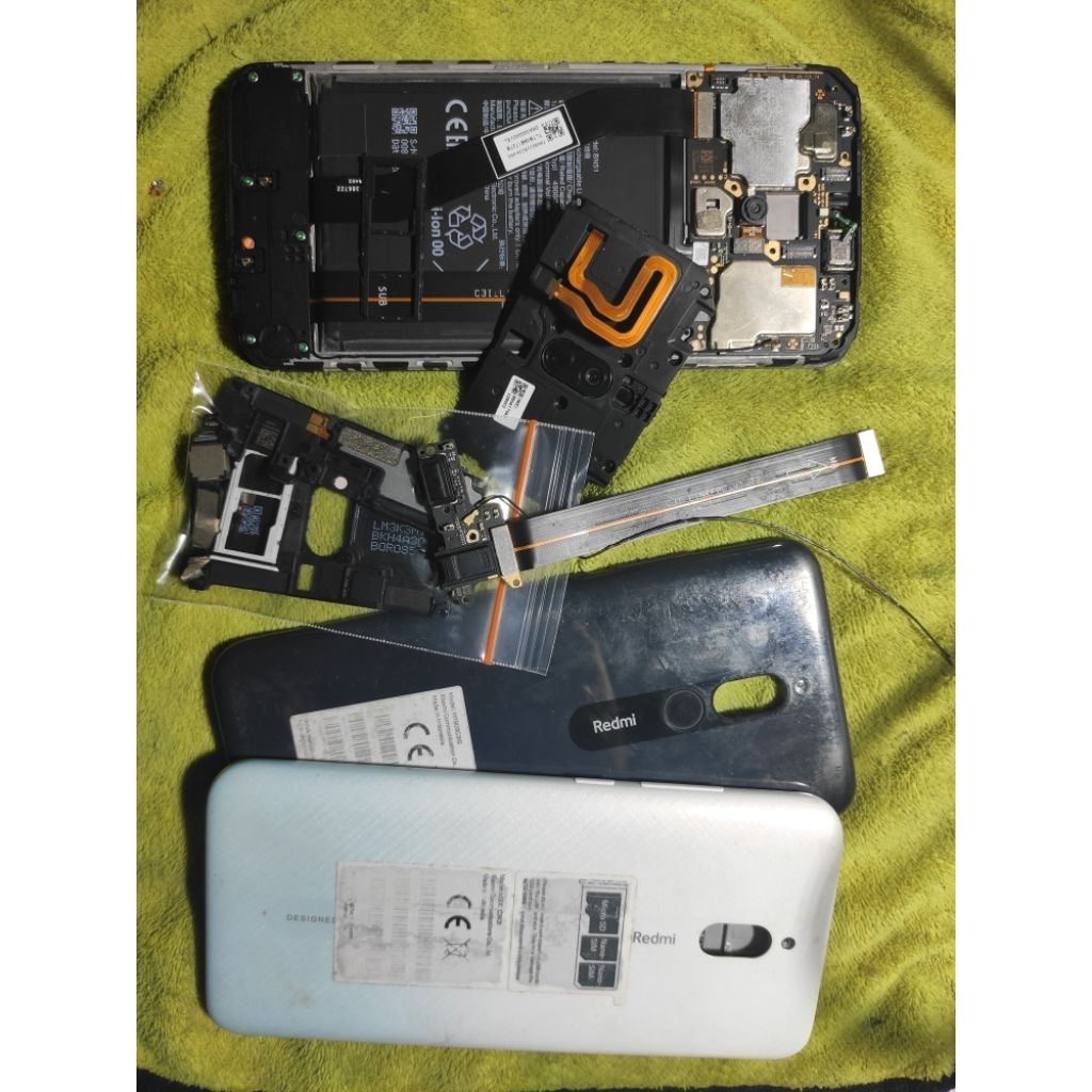 Part Lcd Redmi 8 8A Pro Backdoor kamera flexible Batre Ori Copotan
