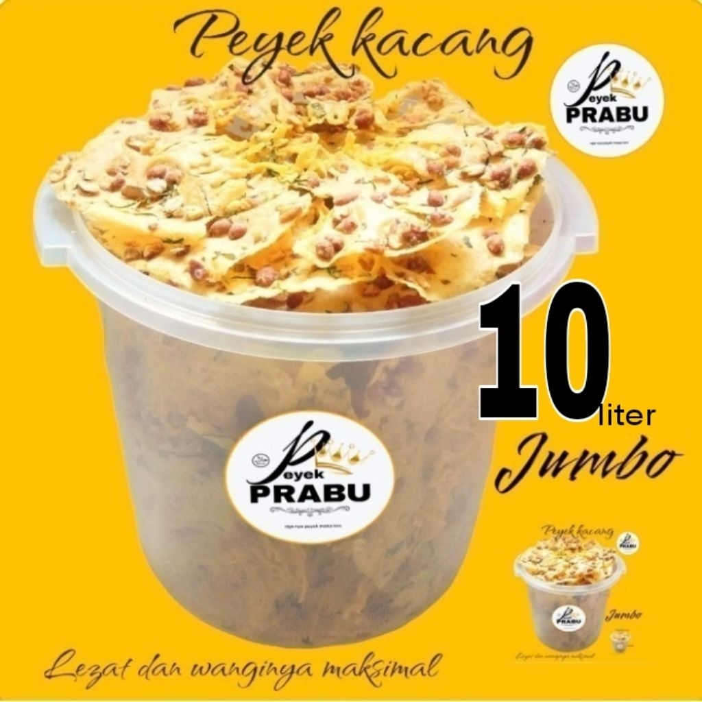 

peyek prabu toples 10 liter semua varian