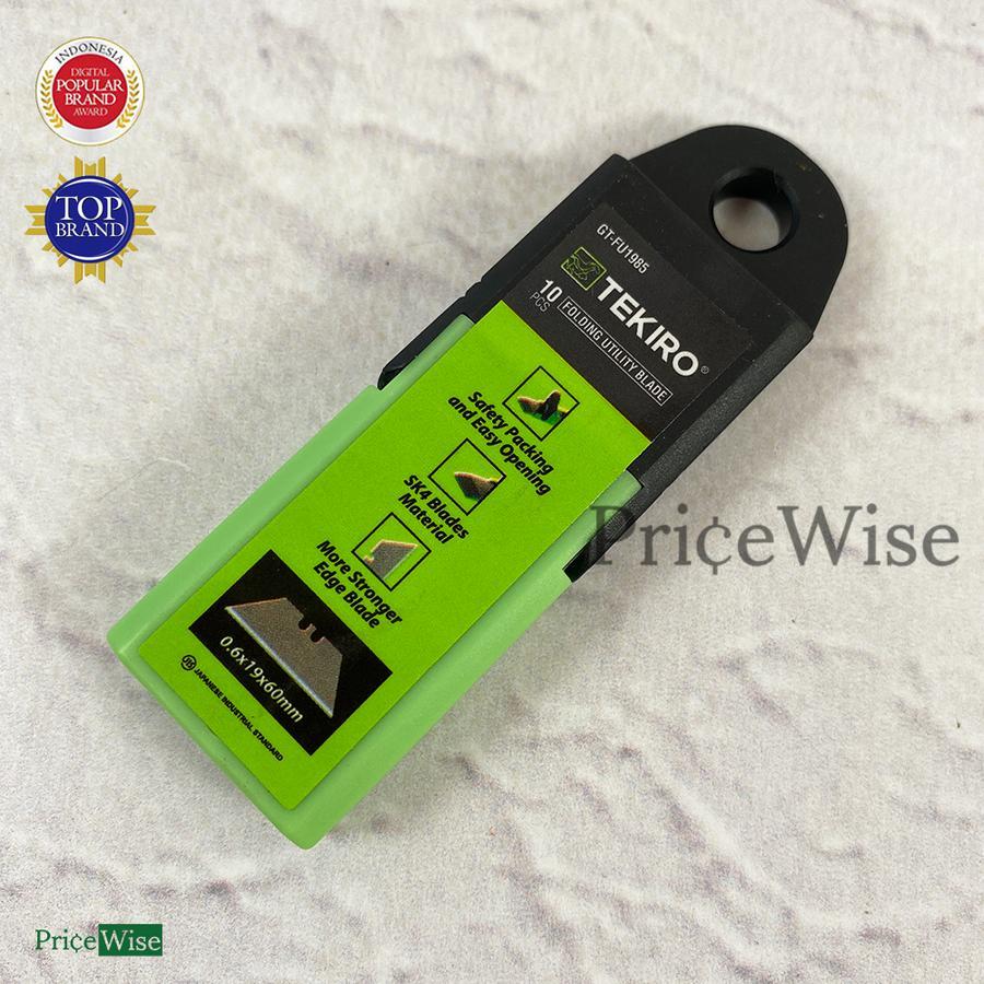 

(GROSIR) Folding Utility Blade 60mm 10pcs Tekiro / Refill Isi Cutter Multifungsi