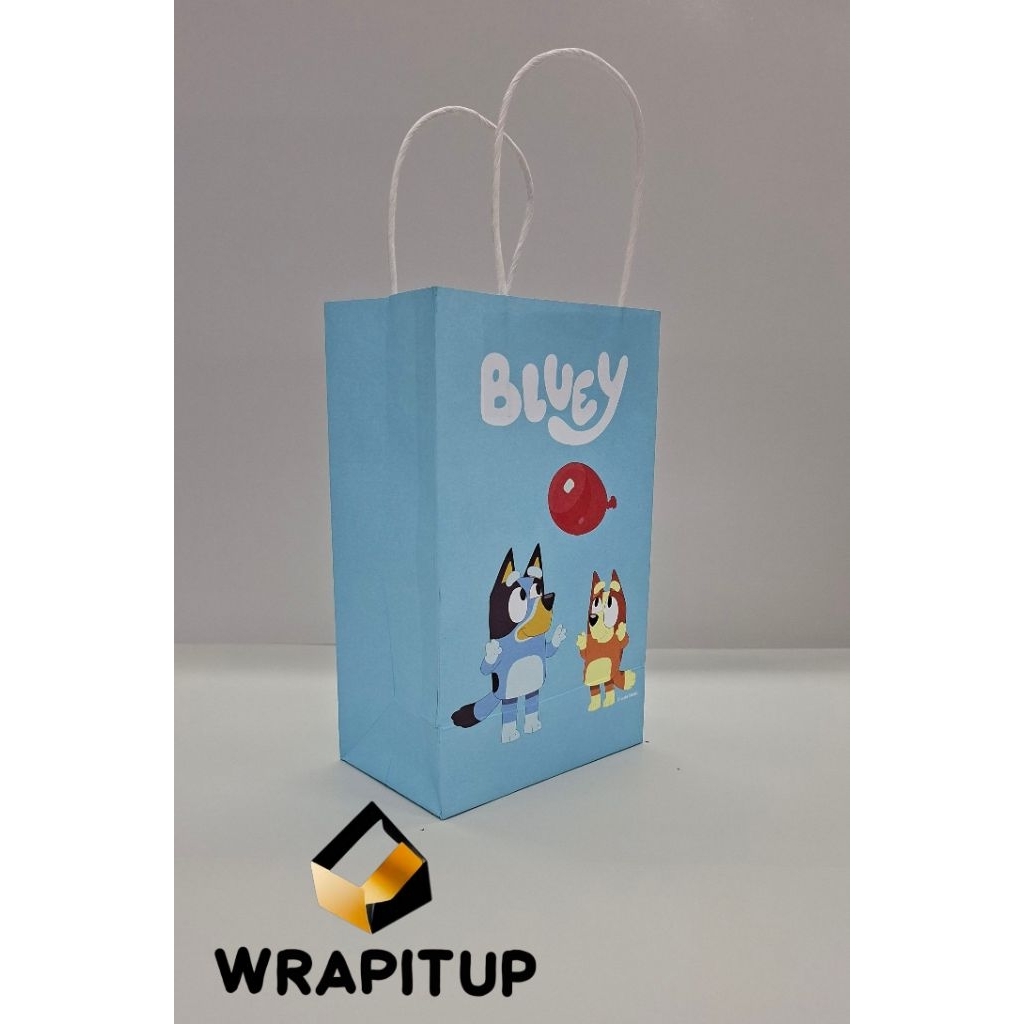 

Kraft Paper Bag Karakter Bluey/Paper Bag Bluey/Paper Bag Souvenir/Paper Bag Ulang Tahun