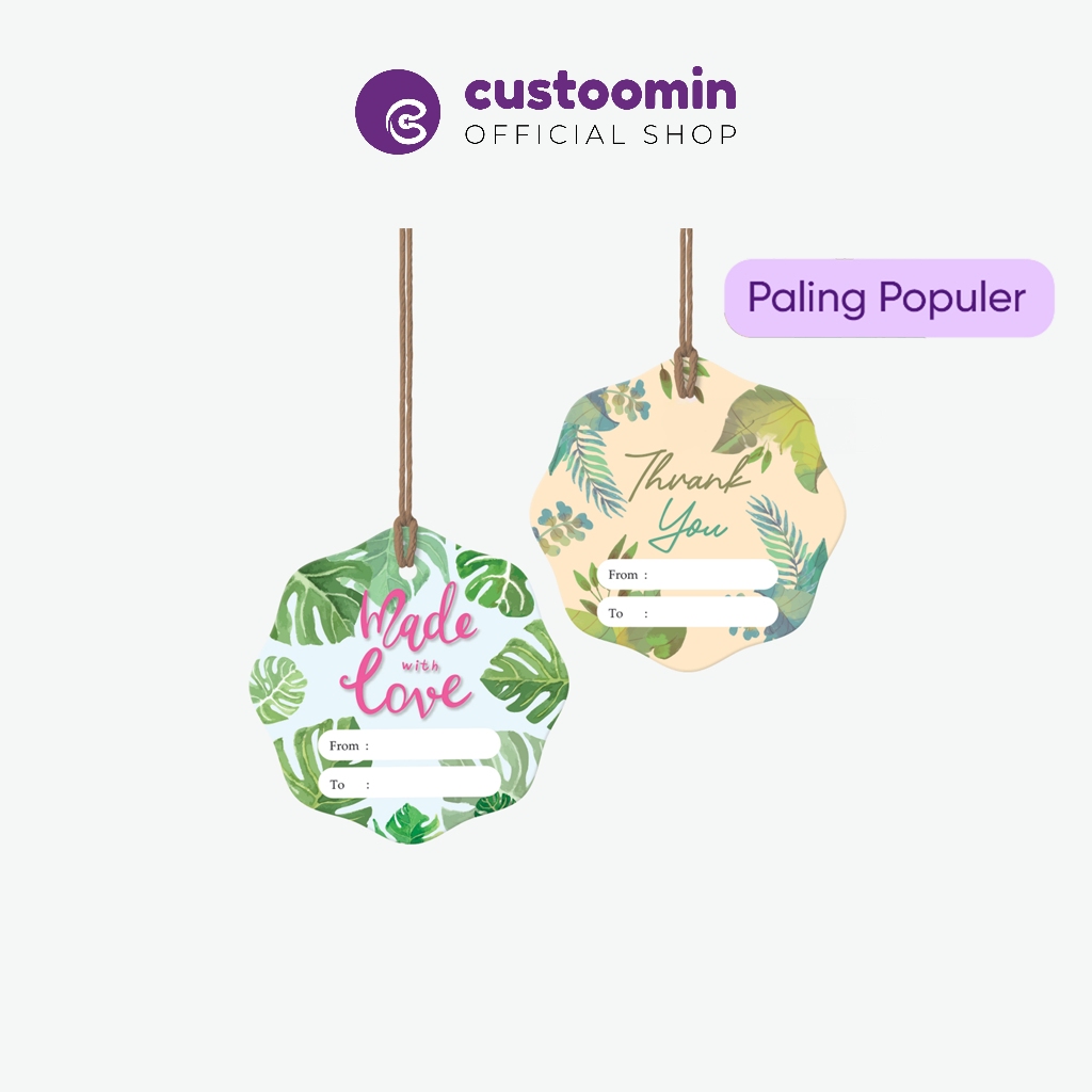 

Custoom.in - Hangtag Bentuk Hexagonal (Ukuran 5x5 cm) - Aesthetic Tag - Label Lucu