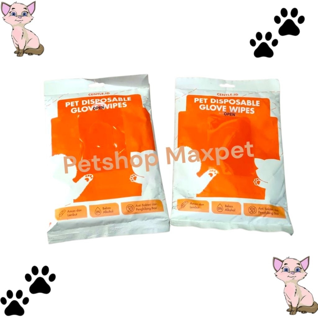 Tissu basah waslap kucing