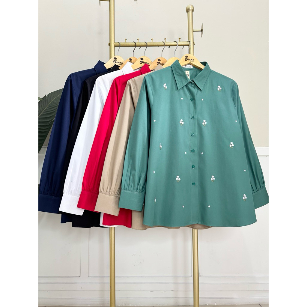 KEMEJA POPLIN BORDIR A609 D