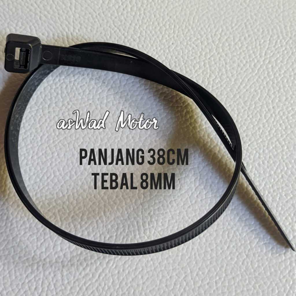 

1PCS Kabel Ties Nylon 8X38CM Hitam Cable Tie Serbaguna Tis Tali Insulock Universal grosir
