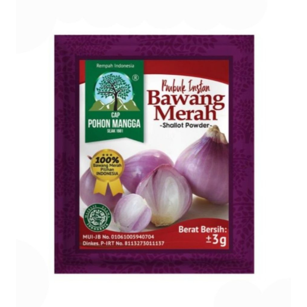 

BUMBU MASAK BUBUK BAWANG MERAH CAP POHON MANGGA . Sachet