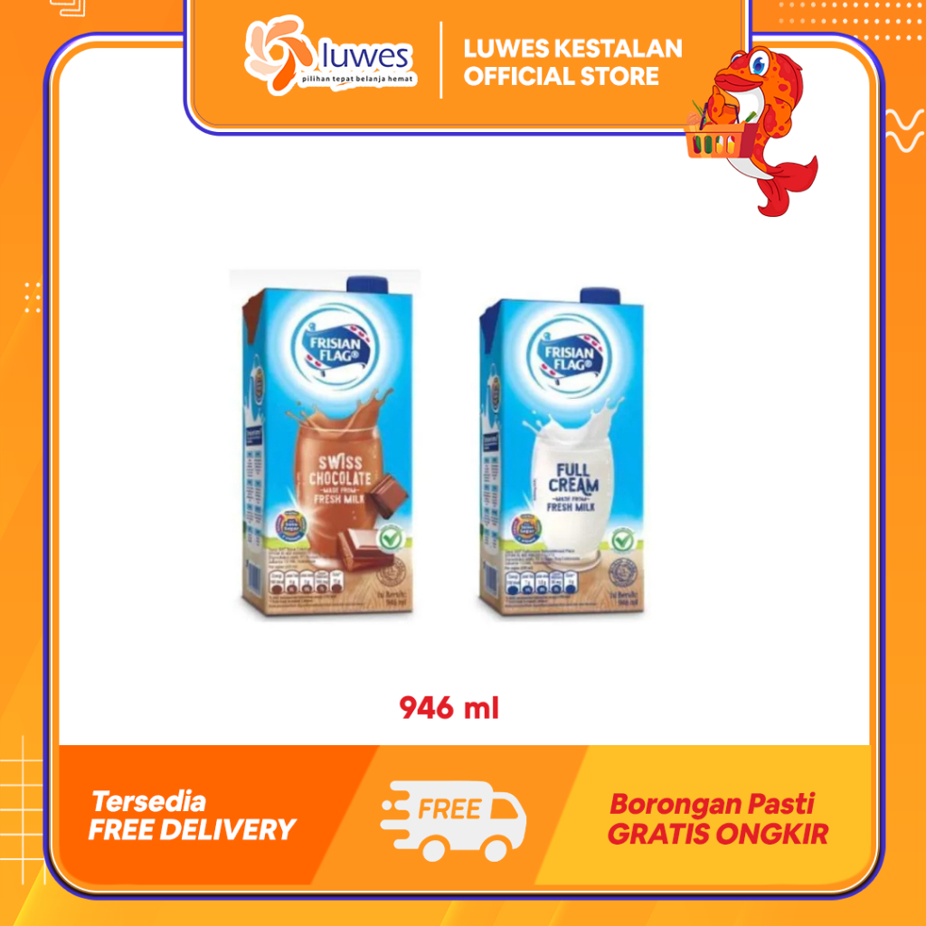 

Frisian Flag UHT 946ml Full Cream / Swiss Chocolate Membantu Menutrisi Tubuh