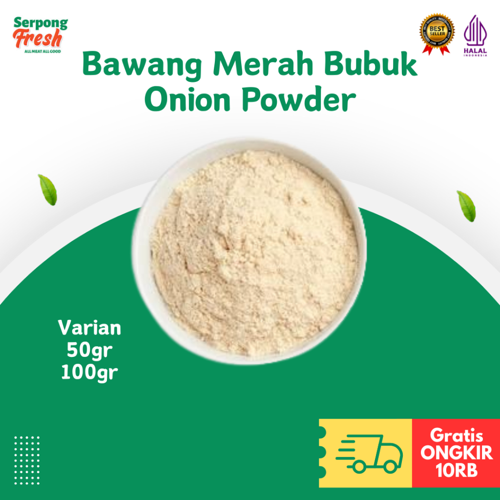 

Bumbu Rempah Bawang Merah Bubuk Onion Powder 50gr 100gr