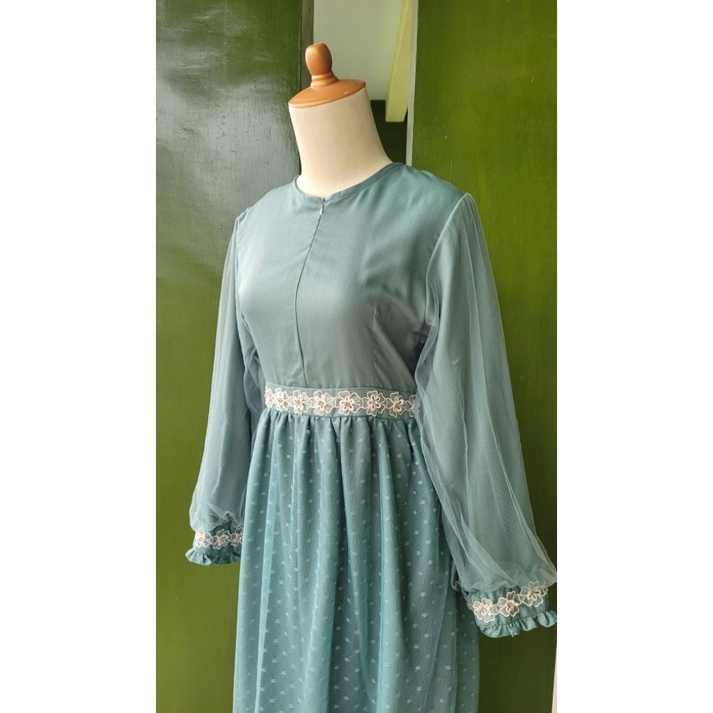 PRELOVED DRESS hijau wardah