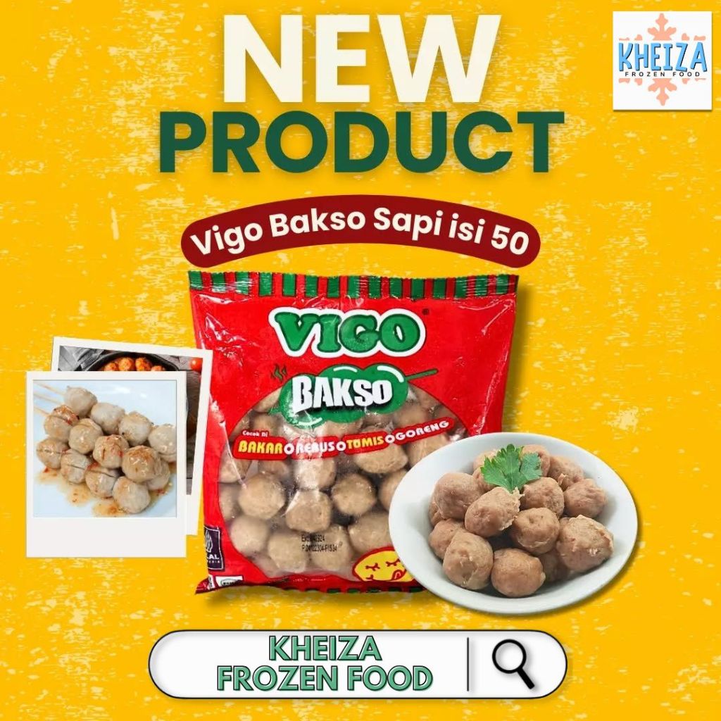 

BAKSO VIGO 500gr - Bakso Sapi Halus 500gr - Kheiza Frozen