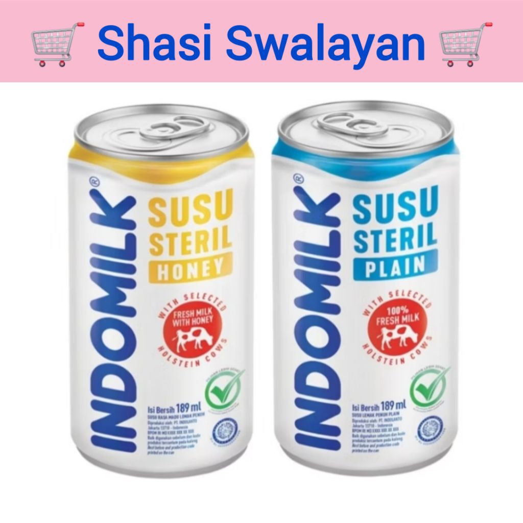 

INDOMILK Susu Steril 189 ml - PLAIN/ HONEY/ ALL VARIAN