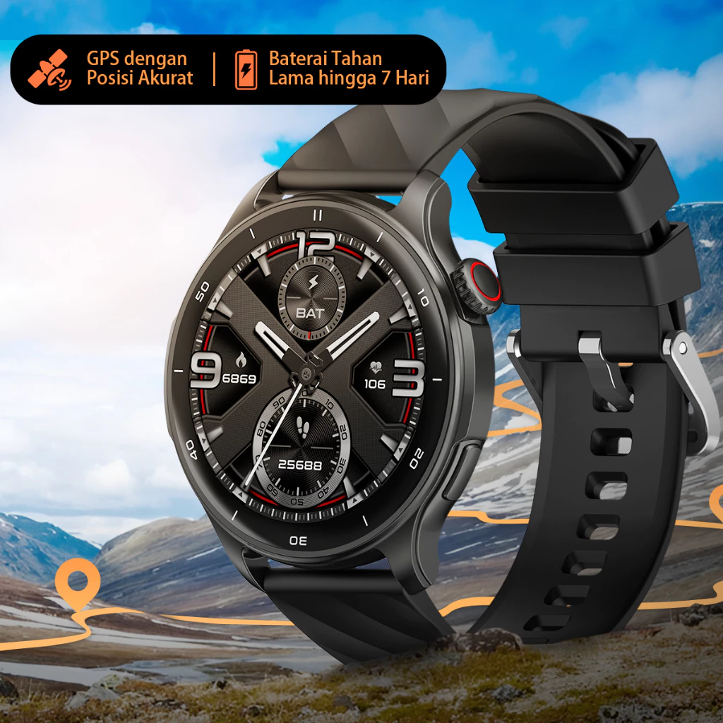HOT PRODUCT Citijungle Smartwatch GPS SE Layar AMOLED 1.43" Tahan Air 3ATM Bluetooth 5.3 Kompas &