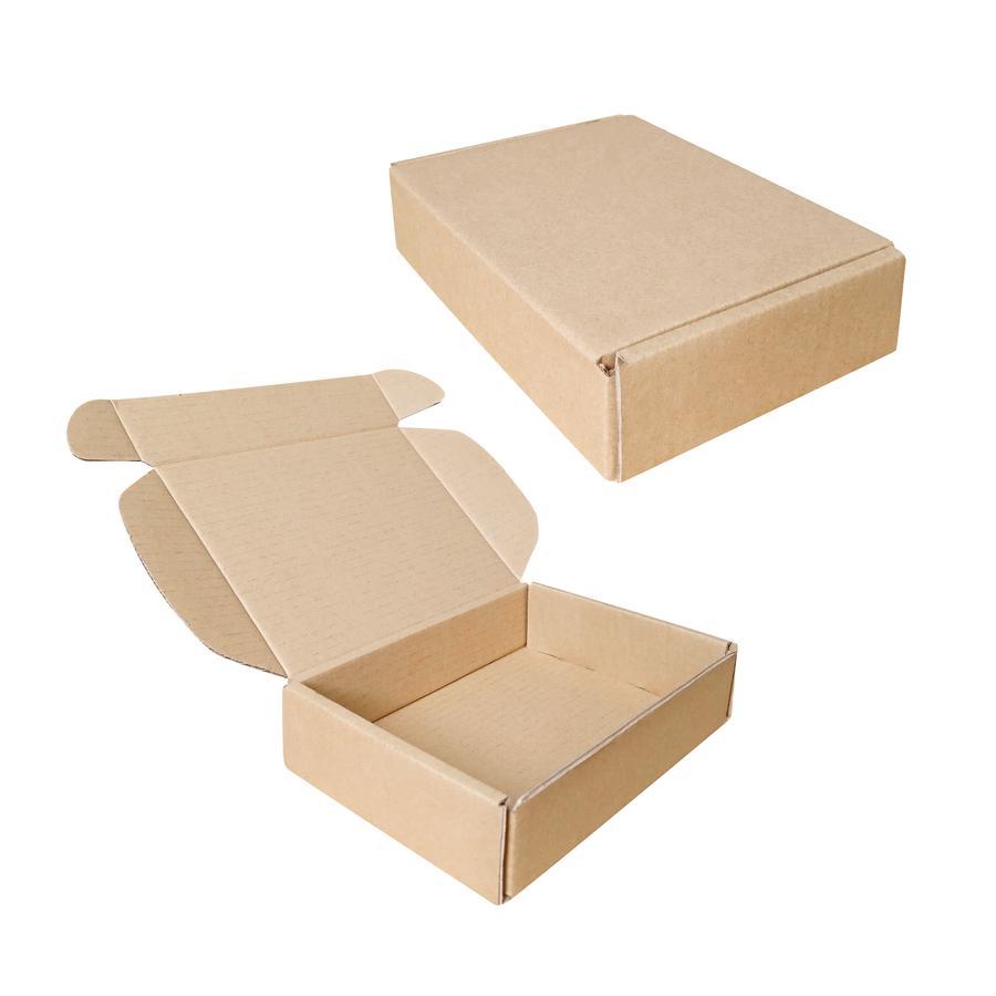 

10 Pcs Box Packaging Model Pizza Dus Hampers Bahan Paper Kratf Coklat Warna Coklat Polos 20x15x5