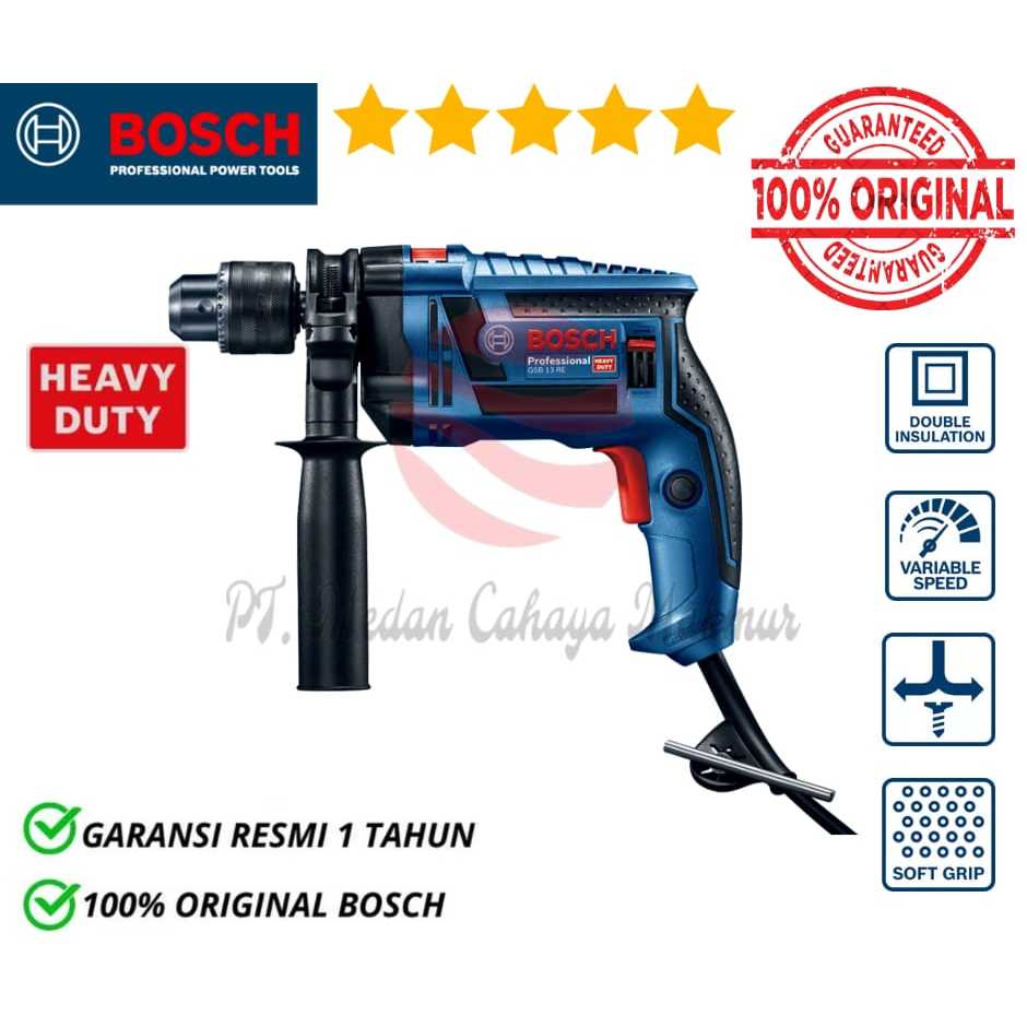 Bosch GSB 13 RE Percussion Drill (13mm Impact Drill w/ Hand Tools)