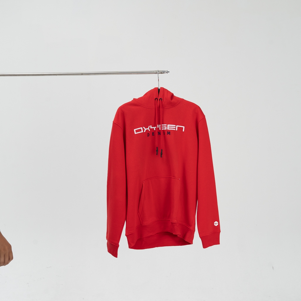 Hoodie Oxygen Denim Murah Berkualitas - Red Classic Nyaman & Stylish (1231)