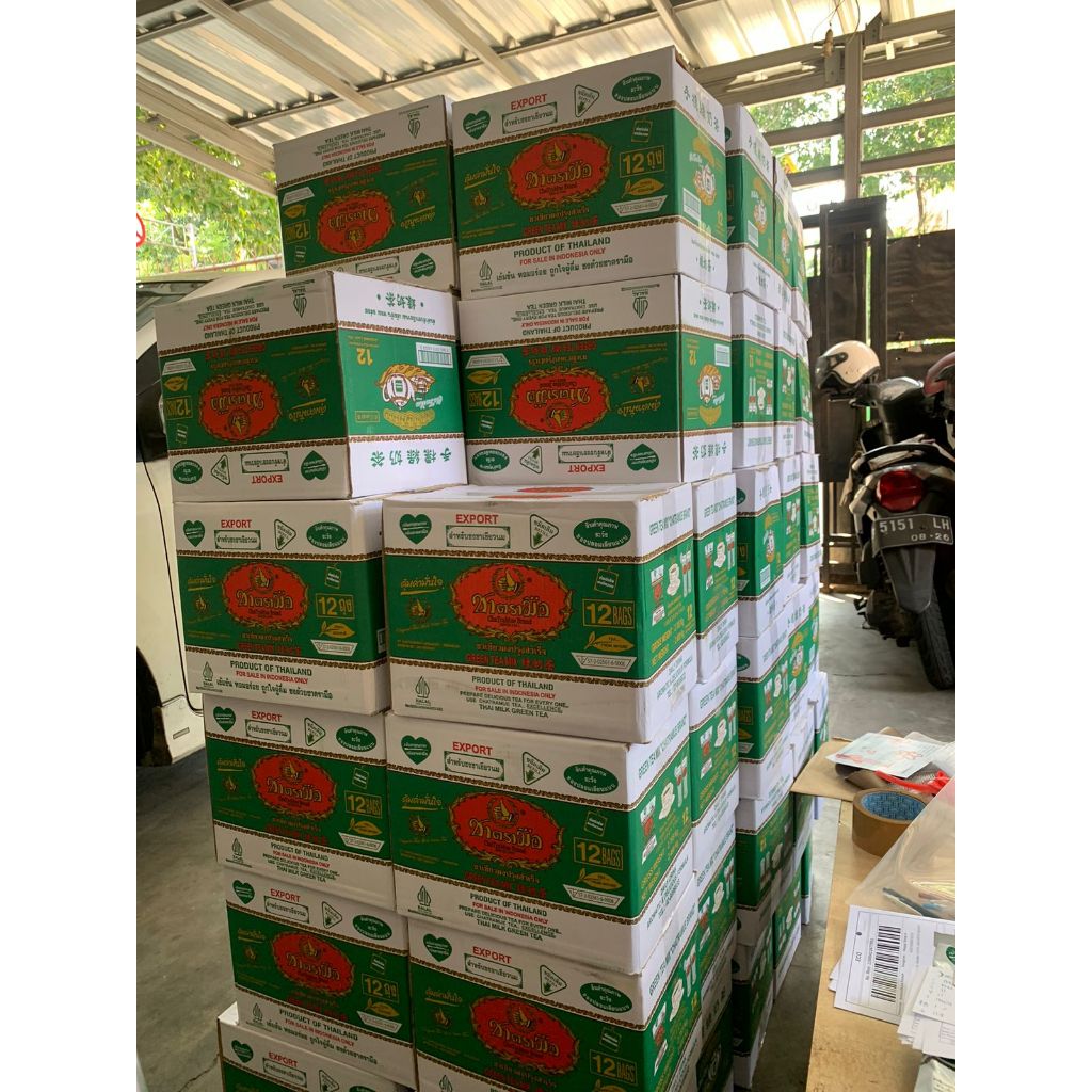 

12 Bungkus Green Thai Tea Chatramue Original Thailand 200 Gram BPOM