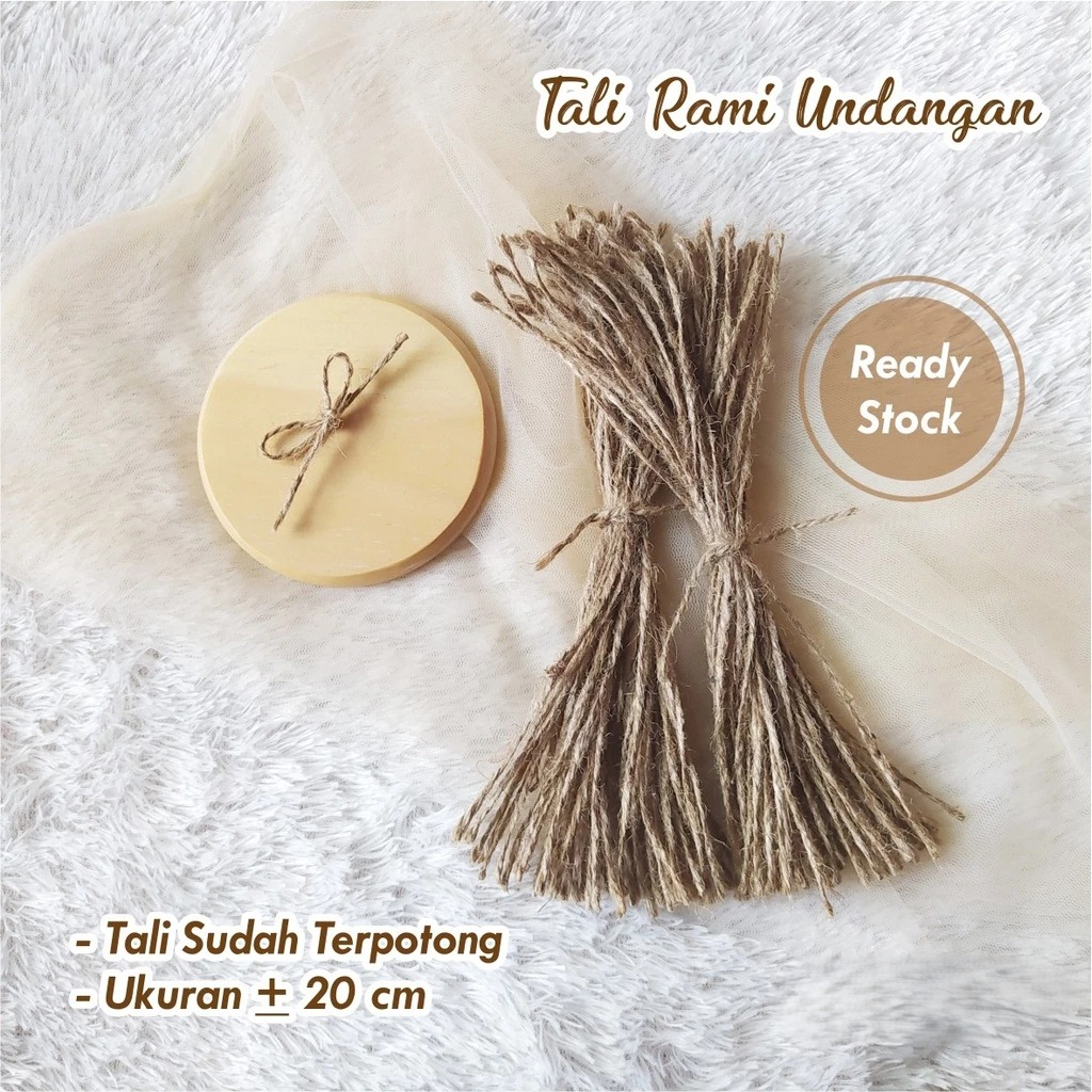 

[100 PCS] TALI RAMI UNDANGAN RUSTIC - TALI UNDANGAN READY
