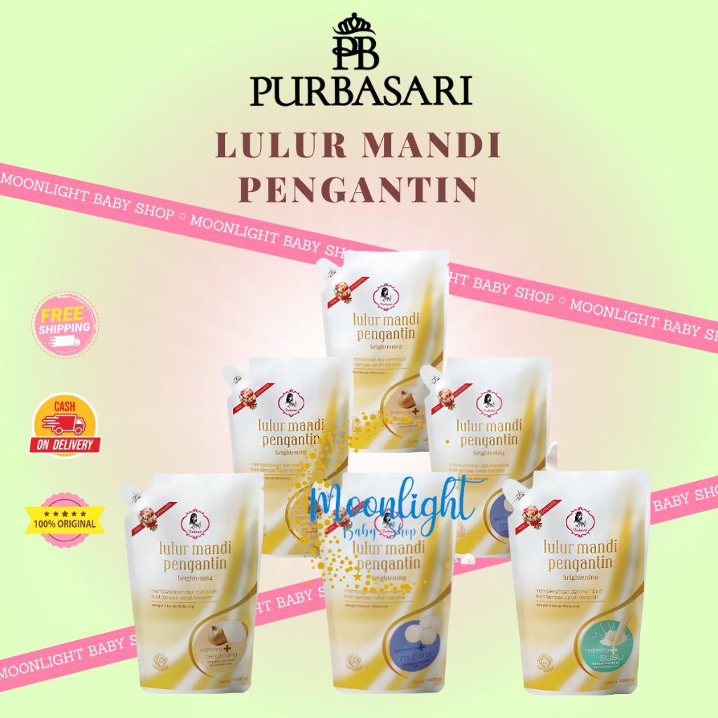 Purbasari Lulur Mandi Pengantin Pouch 500gr |1000gr - Brightening With Extract Whitening